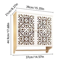 White Door Wall Hanging Medicine Cabinet Bathroom Storage Shelf Organizer US