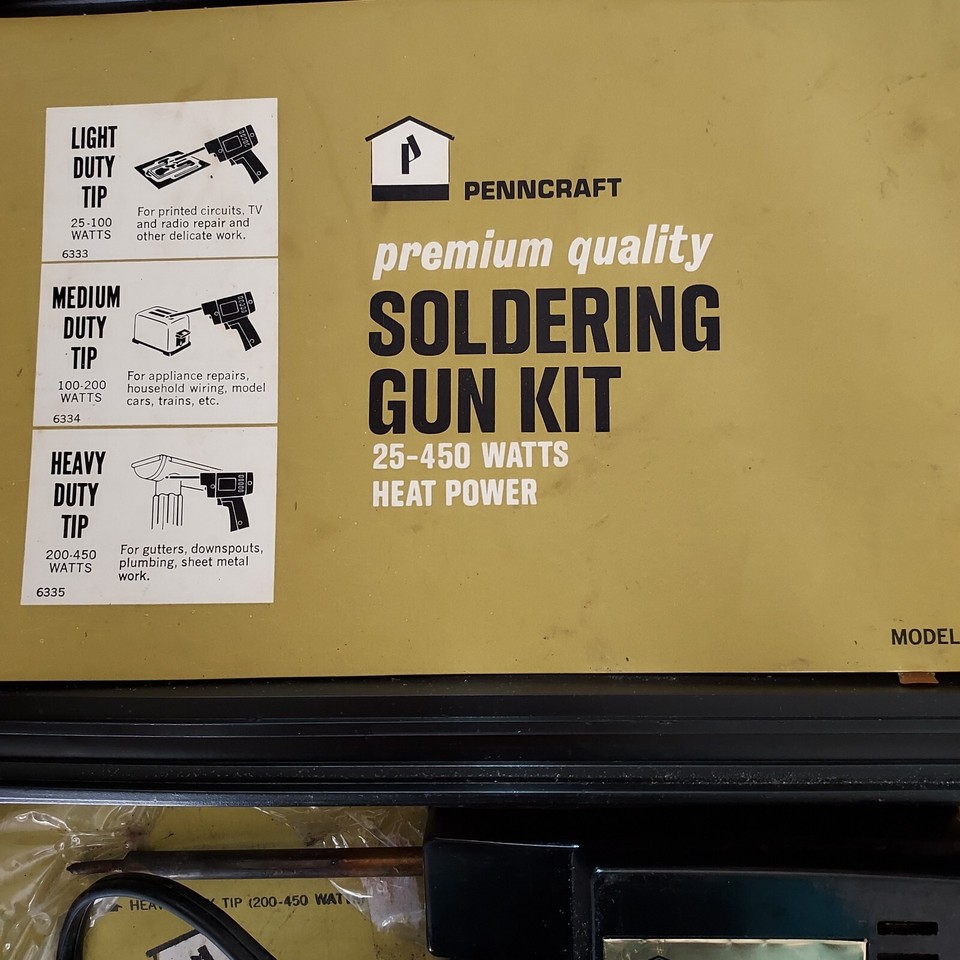 Penncraft Premium Quality Soldering Gun Kit 6329 With Storage Case! eBay