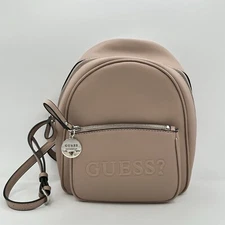 Guess Brand Small Women’s Backpack Dusty Mauve New With Tags Charm Adjustable