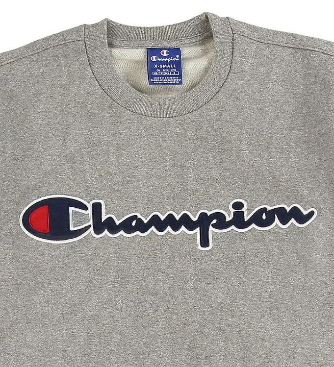 - Kids large Sweatshirt Logo Champion w. Grey eBay Melange |