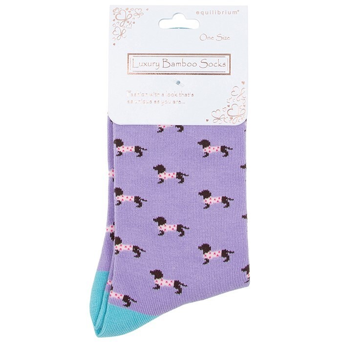 Dachshund Lilac Bamboo Ladies One Size Socks, Dogs, Animals, Pets, Gifts 319960