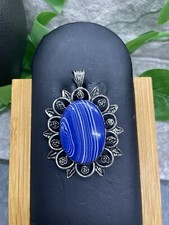 2.5  Vauf Calsilica 925 Silver Plated Handmade Gemstone Pendant New B2482