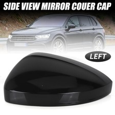 Black Left Driver Side Mirror Cover Cap Shell For Volkswagen Tiguan 2018-2022 23