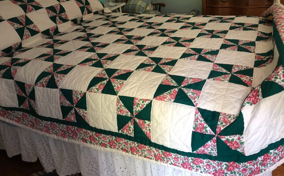 Edredón hecho a mano "Pinwheel" Foto 3 de 4