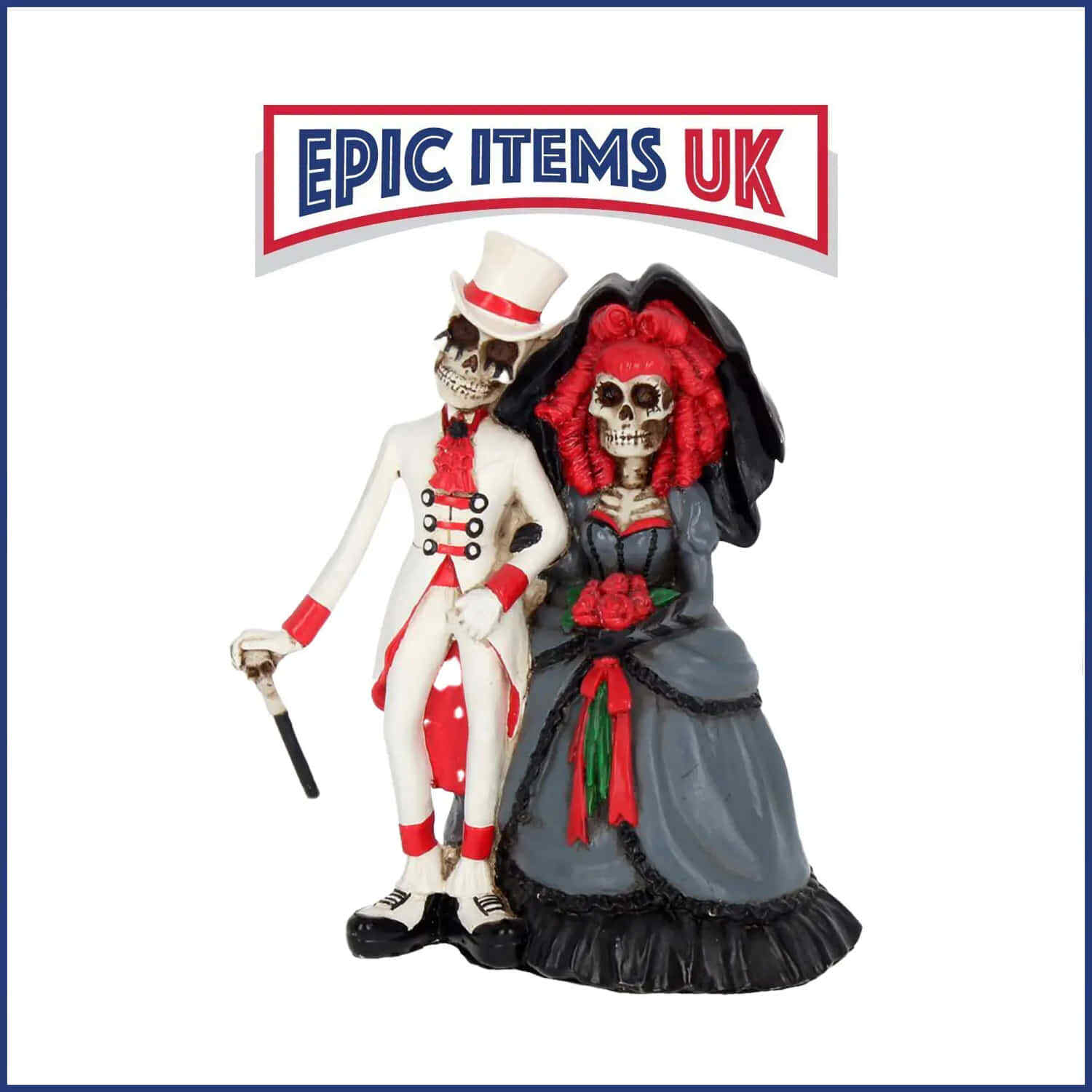 Nemesis Now Forever By Your Side Figurine Skeleton Wedding Bride Groom 14cm