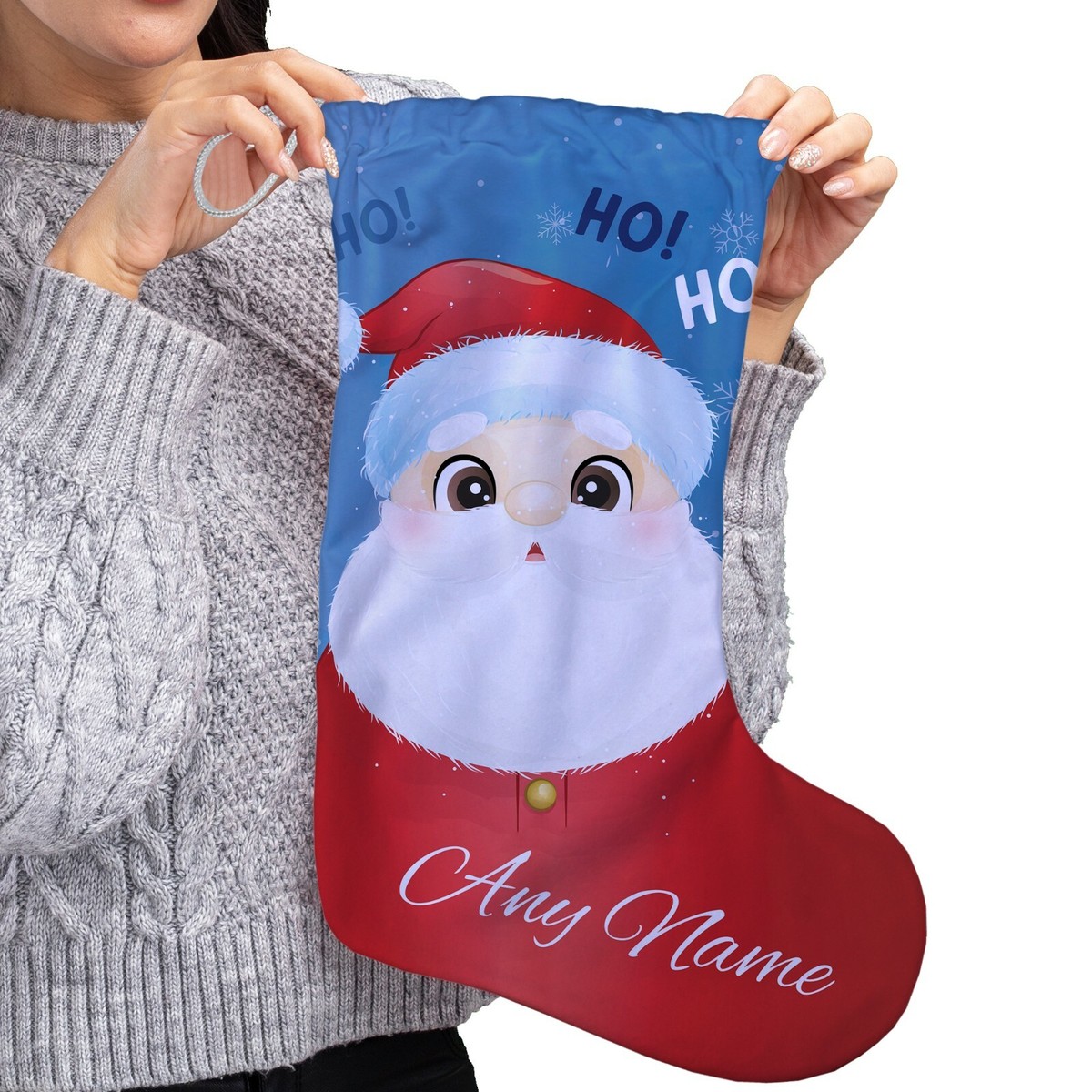 Personalizzato Calza Natale Babbo Personaggi Personalizzato