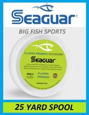 SEAGUAR FLUORO PREMIER Fluorocarbon Leader 25lb/ 25yd NEW  25FP25 FREE US SHIP 
