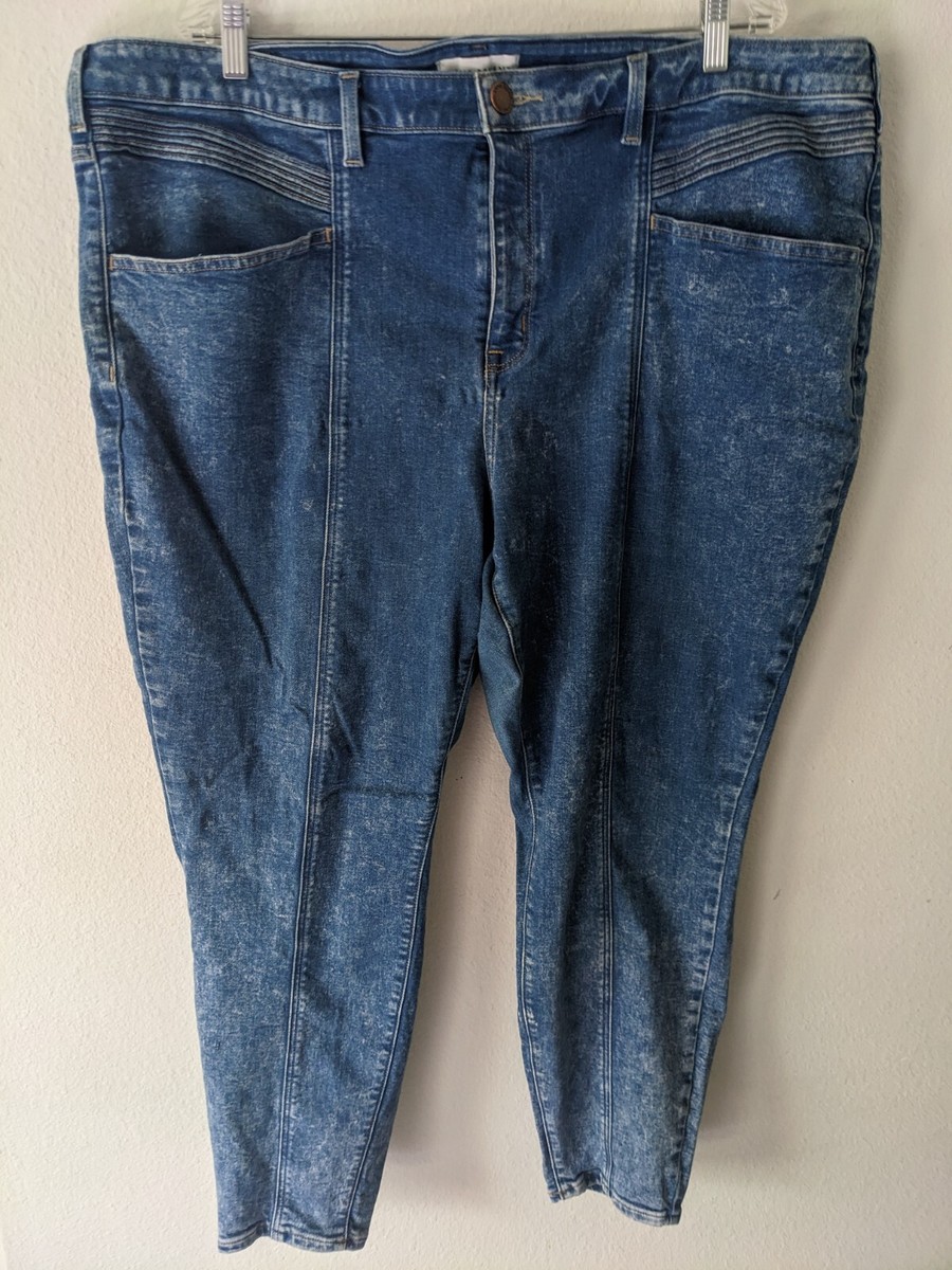 Lane Bryant Size 26 High Rise Skinny Jeans Light Wash Flex magic