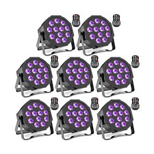 Rechargeable Par Lights Uplights RGBWA UV 6-in-1 LED Battery Powered Stage Li...