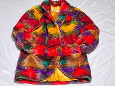 Donnybrook Vintage Small Oversized Southwestern Faux Fur Coat