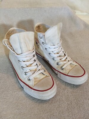 Converse Unisex CTAS White High Top Sneakers, Size: (M), (W) #MT69+9 