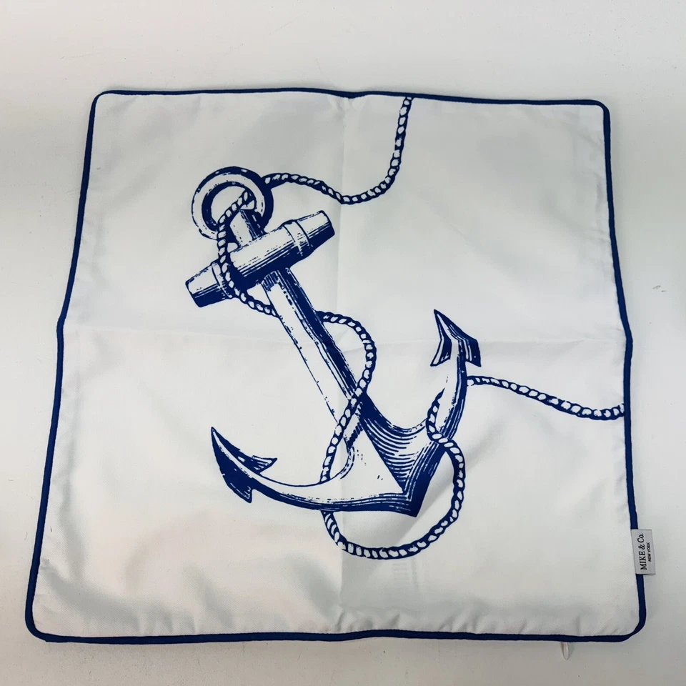 Paquete de 4 - Funda de almohada Mike and Co. Nautica Anchor Square 18"X18 (juego de 4) Foto 4 de 4