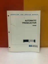 HP Automatic Preselector 8445B Operation & Service Manual