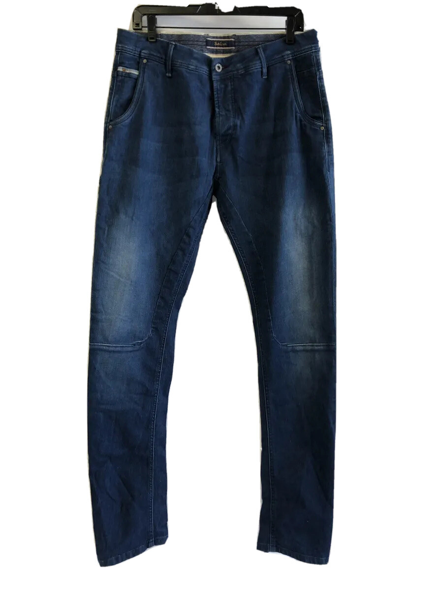 Jean Droit Homme Salsa réf 114749 83%Coton Taille 40 Couleur Bleu