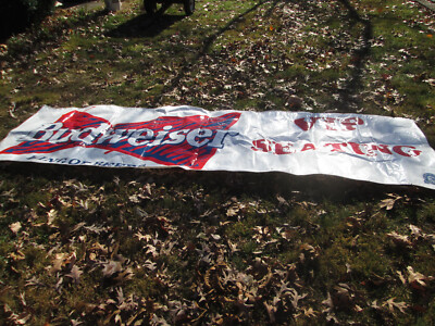 1997 Budweiser Beer Banner BUDWEISER VIP SEATING Lg  Heavy Vinyl  9 1/2 Ft x 34''