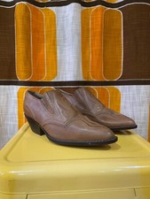 90s Vintage Western Slip-On Leather Mules 6.5