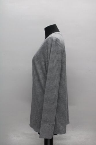 Tommy Hilfiger Metallic Waffle-Knit Sweater Stone Grey Heather L - Picture 3 of 6