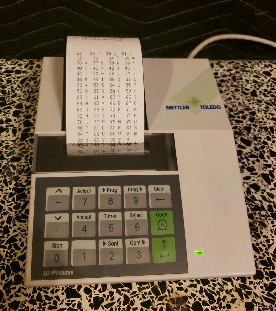 Volumatic Printer Mettler Toledo LC-P Volume Printer for Balance; Volumetric, Gravimetric ...