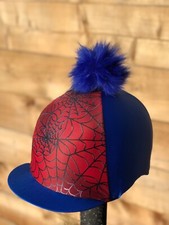 Riding hat silk fur Pom one Size Spider Man