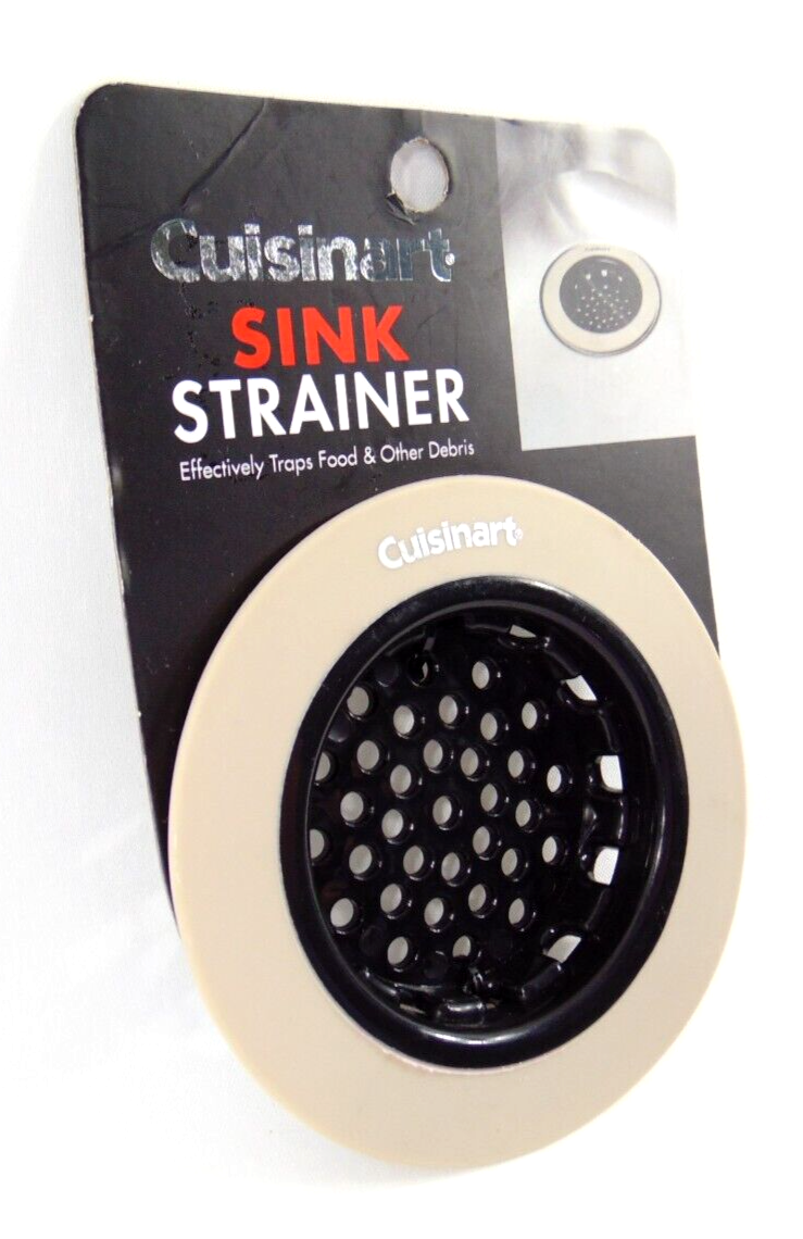 Cuisinart Sink Strainer Silicone Food Catcher Drain Trap Basket Beige