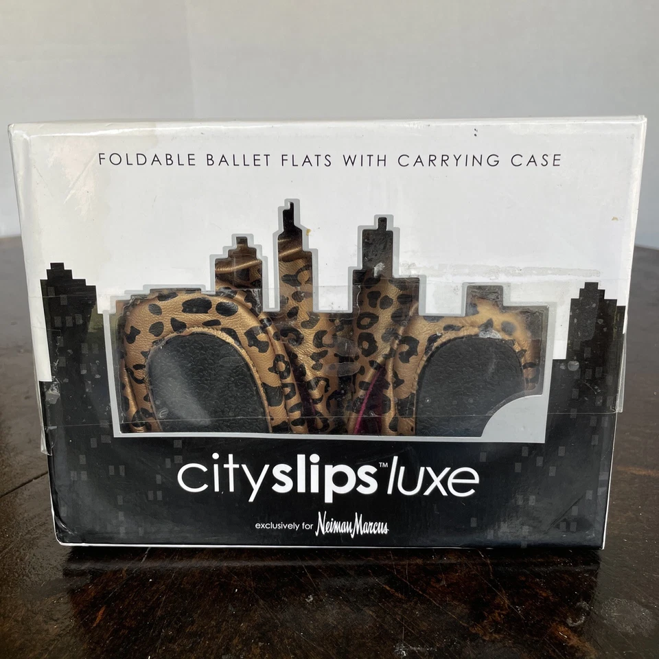 Estuches de almacenamiento y transporte plegables de ballet con patrón de leopardo talla S US5-6,5 USADOS EN EXCELENTE ESTADO Foto 4 de 4