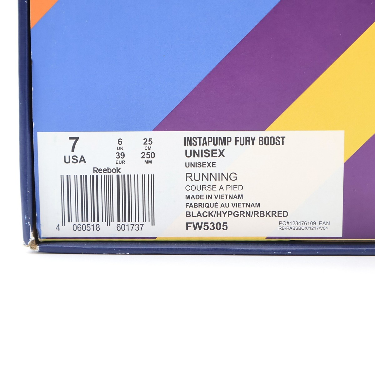 FW5305 Adidas Reebok Instapump Fury Boost Citron OG Yellow Red