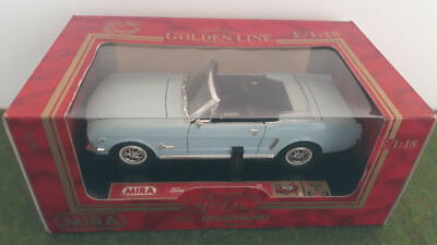 FORD MUSTANG 1965 cabriolet open bleu clair 1/18 MIRA voiture