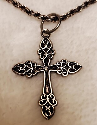 アクセサリー Vintage Italy 925 cross necklace Vintage Italian Sterling Silver Cross Necklace Marked GLO | eBay