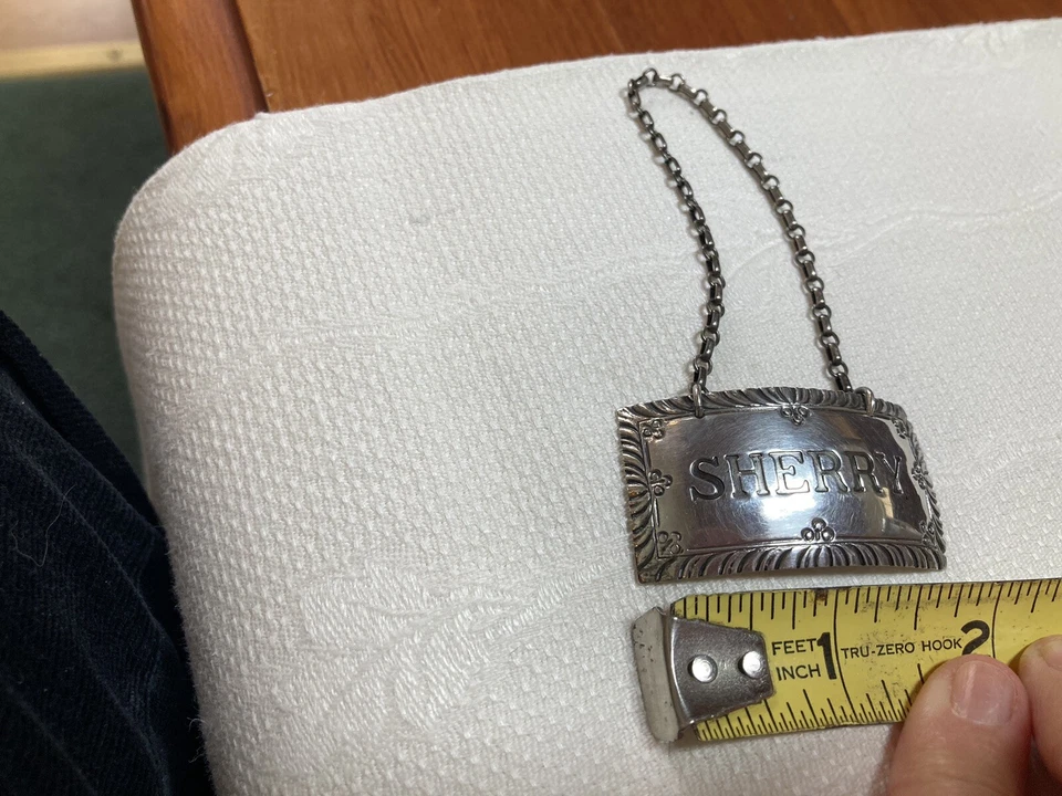 Etiqueta de jarra de jerez restauración Stieff Williamsburg vintage de plata esterlina Foto 3 de 4