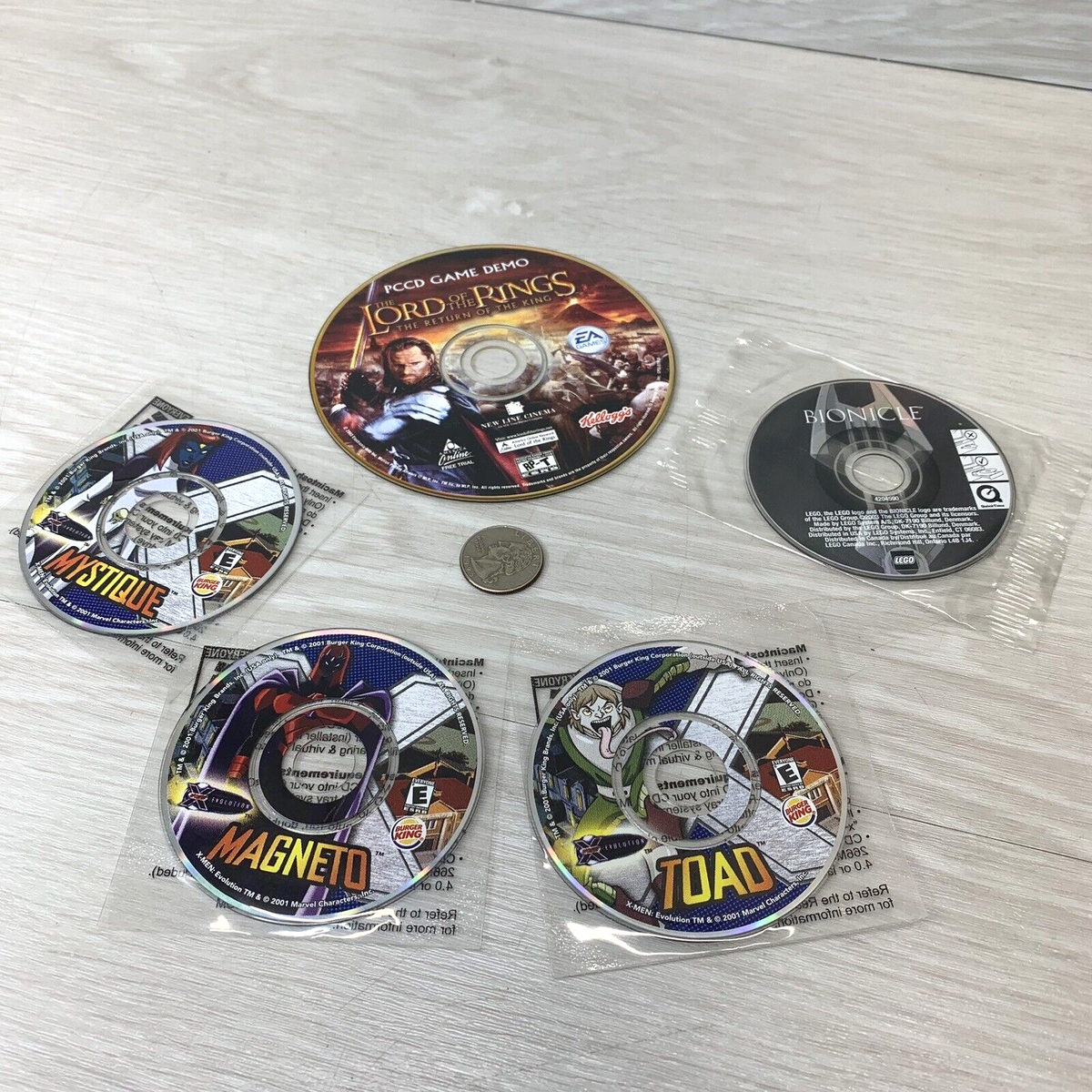 Gianni Togni 廃盤CD 2010リマスター盤 4枚セット 新品未開封 Y2K Burger King PC CD Game Lot Mini Disc Magneto Toad Bionicle
