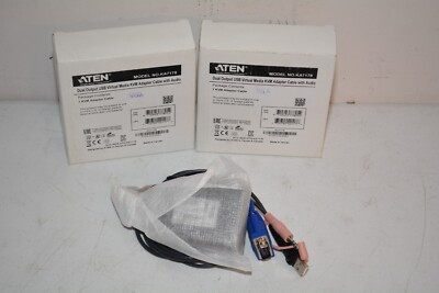 Lot 3x Aten KA7178 Dual Output USB Virtual Media KVM Adapter Cable Audio #W4595