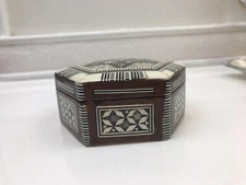 Vintage Marquetry Jewerly Wood Box Made In Spain