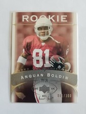 2003 UD SWEET SPOT SILVER ANQUAN BOLDIN RC!! 81/300!! 1/1?? JERSEY NUMBER!!