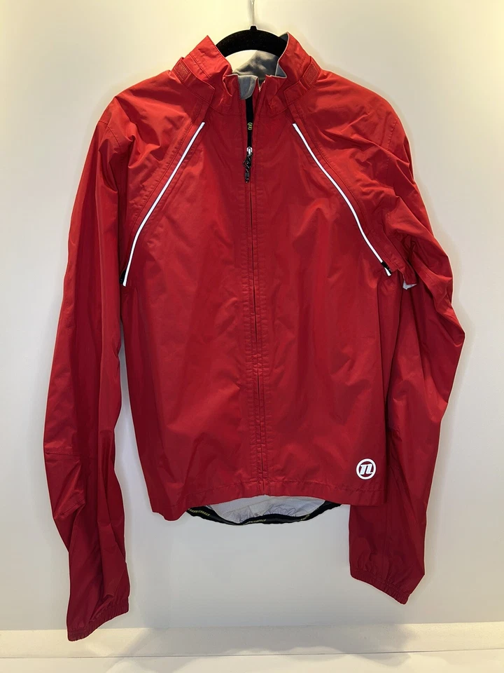 Chaqueta cortavientos de nailon con cremallera completa Novara en rojo, verde lima, amarillo - niños talla S Foto 2 de 4