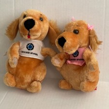Dakin Pair Crocker Spaniel Cocker Plush Stuffed Dogs Crocker National Bank 1981
