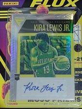 Kira Lewis Jr. 2020-21 Panini Flux Silver Prizm Rookie Card Auto Pelicans RC