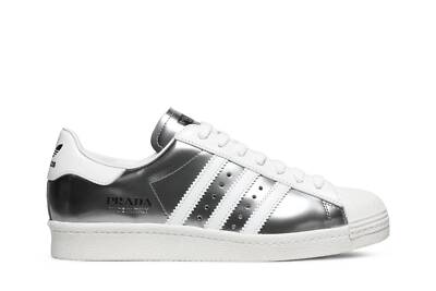 Size 4.5 - Prada x adidas Superstar Silver Metallic for sale