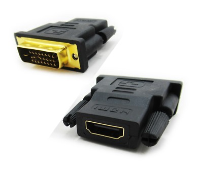 DVI-D 24+1 Pin Male to HDMI Female M-F Adapter Converter for HDTV LCD Monitor