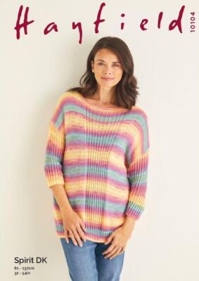 Sirdar Strickanleitung Hayfield Spirit DK Pullover 10104, Bunt