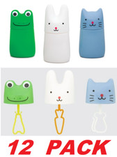 Bubbimal Bubbles Kids Bubble Wand Blower Toy Animal Figures Frog Cat Bunny, 12PK