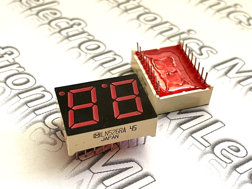 2pcs LN526RA Matsushita 2-Digit Common Anode RED LED Display Japan Made Nos - Picture 2 of 7