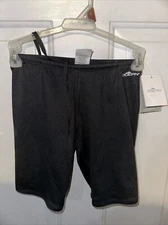 Dolfin Swimwear Aqua Shape Solid Black Swim Beach Shorts Size Small
