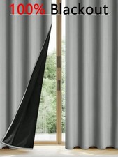 1 Panel Blackout Curtains Eyelet Ring Top Ready Made Thick Thermal Curtain