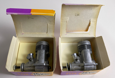 #ad #ad Lot of 2 Vintage Fox 15X Model Airplane Engine in Box with Manual New Old Stock $129.99