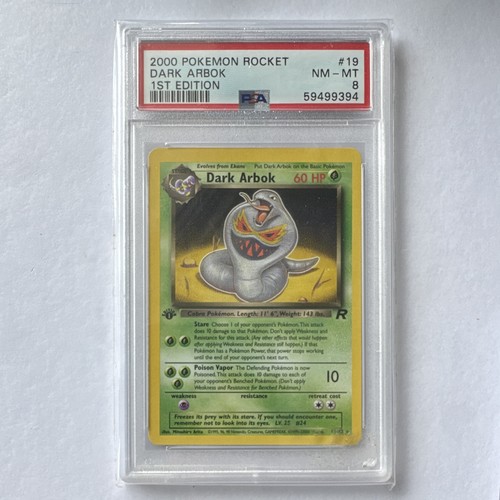 Dark Arbok (1st Edition) graded PSA 8 for sale on eBay