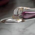 Vintage Murano Glass Duck ! Excellent cond. Pink/clear glass with gold flaked — photo 4