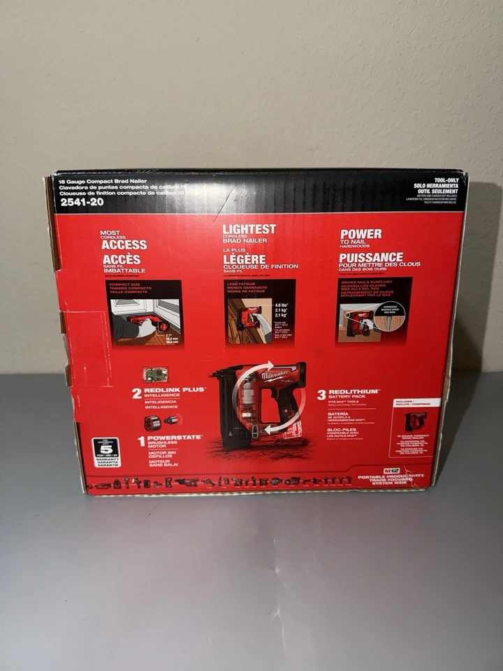 Milwaukee Tool 2541-20 M12 Fuel 18 Gauge Compact Brad Nagler nur Werkzeug neu - Bild 2 von 3