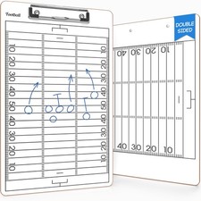 SCRIBBLEDO Football Dry Erase Board for Coaches 15x9 14"W x 10"H, White