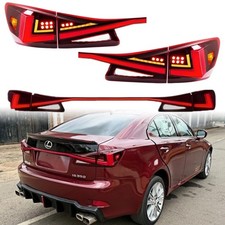 Red Led Tail Light Kit W Middle Light For 2006-2013 Lexus Is250is350is-f Seda