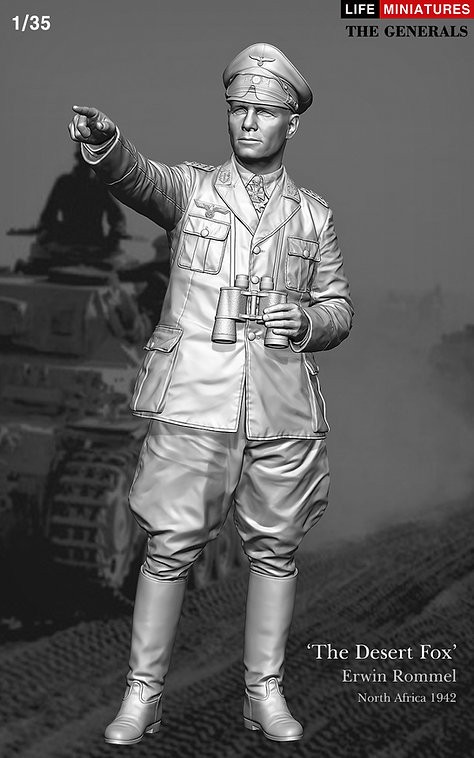 Life Miniatures, 1/35th Figure, The Desert Fox, Erwin Rommel, North ...
